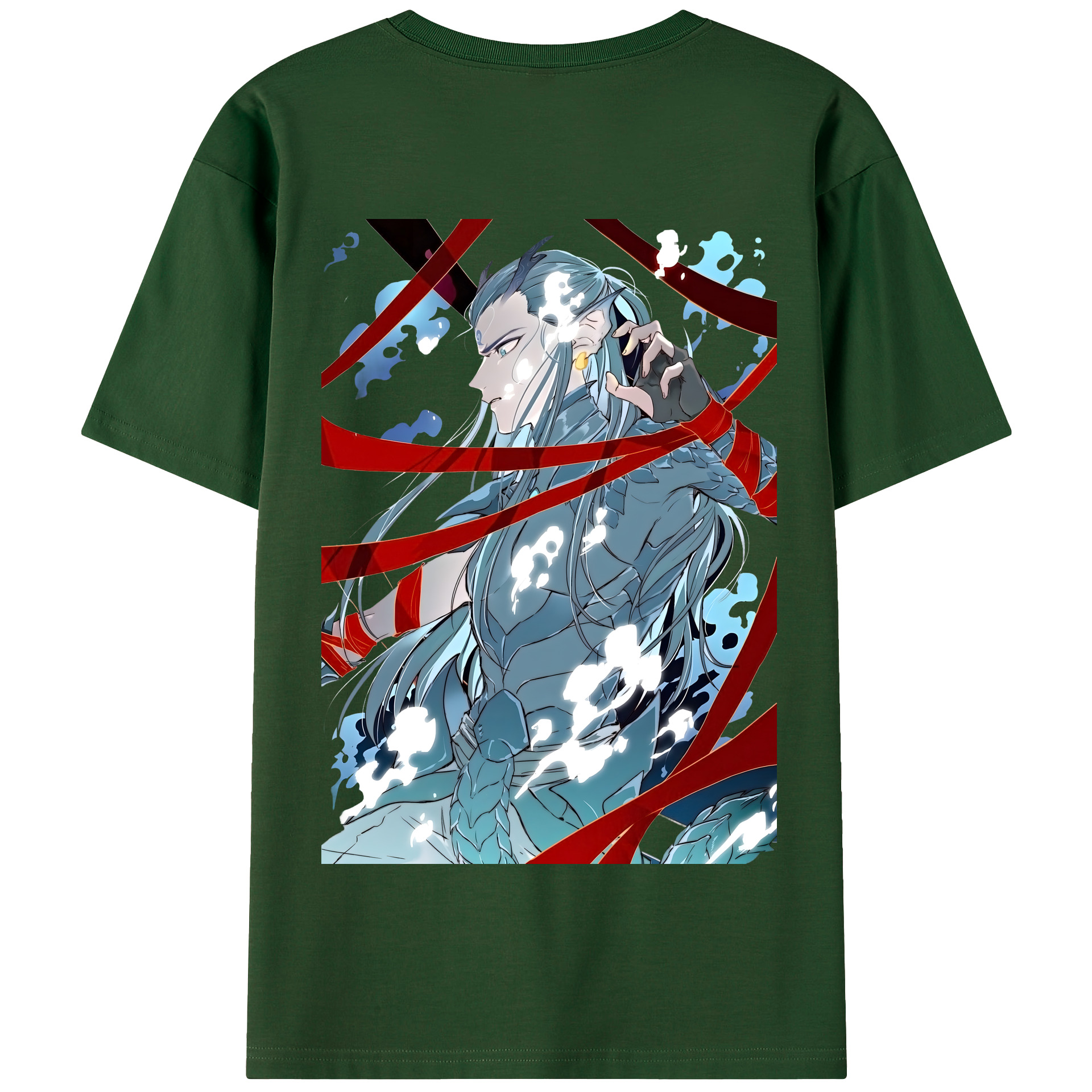 （画像用） Ne Zha 2 ナタ 魔童の大暴れ 綿100％半袖Tシャツ（背面プリント）